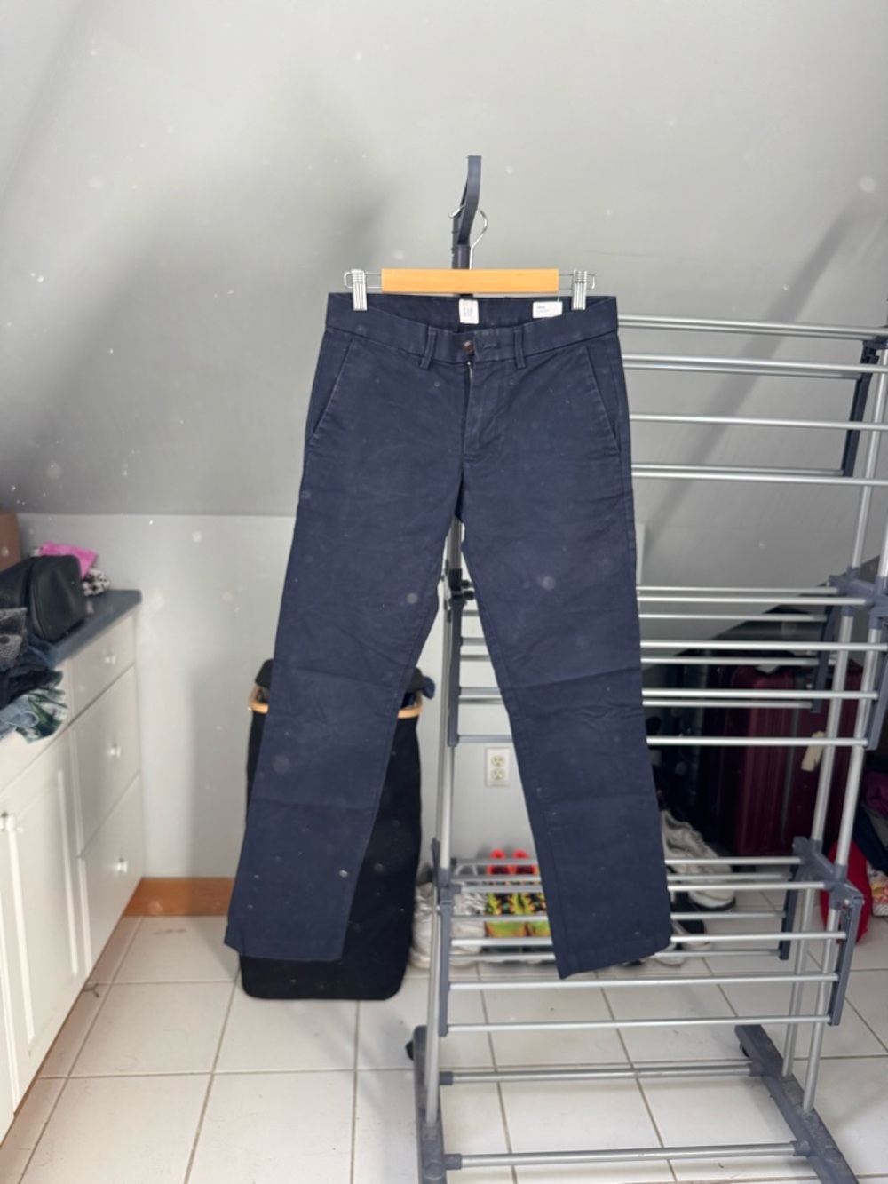 GAP Men's Navy Blue Chinos - Straight Leg